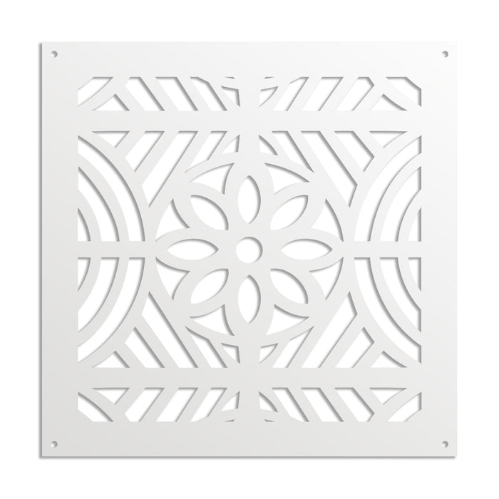 PROVENZA - Pannello in PVC traforato - Parasole Misura: 98x98 cm, Colore: bianco