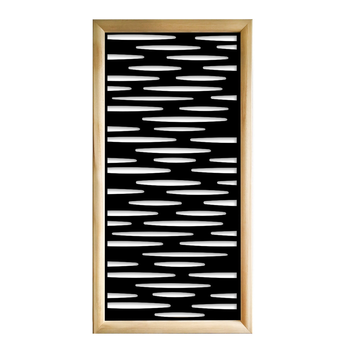 PUDDLE - Moduli Decorativi in Legno e PVC Misura: 73x148 cm, Colore: nero