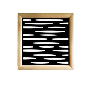 PUDDLE - Moduli Decorativi in Legno e PVC Misura: 98x98 cm, Colore: nero