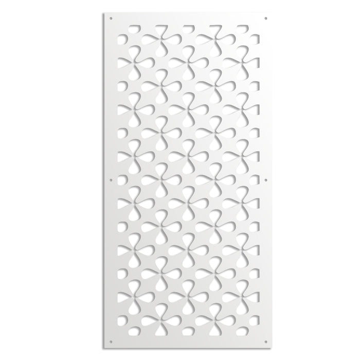 QUADRIFOGLIO - Pannello in PVC traforato - Parasole Colore: bianco, Misura: 73x148 cm