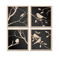 RAMI 96x96 cm - Quadro arredo LASERCUT composito Legno e PVC Misura: 96x96 cm