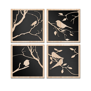 RAMI 96x96 cm - Quadro arredo LASERCUT composito Legno e PVC Misura: 96x96 cm