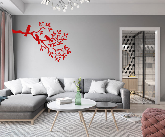 RAMOSCELLO - Adesivo murale wall sticker in vinile 55x115 cm Colore: Rosso