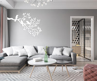 RAMOSCELLO - Adesivo murale wall sticker in vinile 55x115 cm Colore: bianco