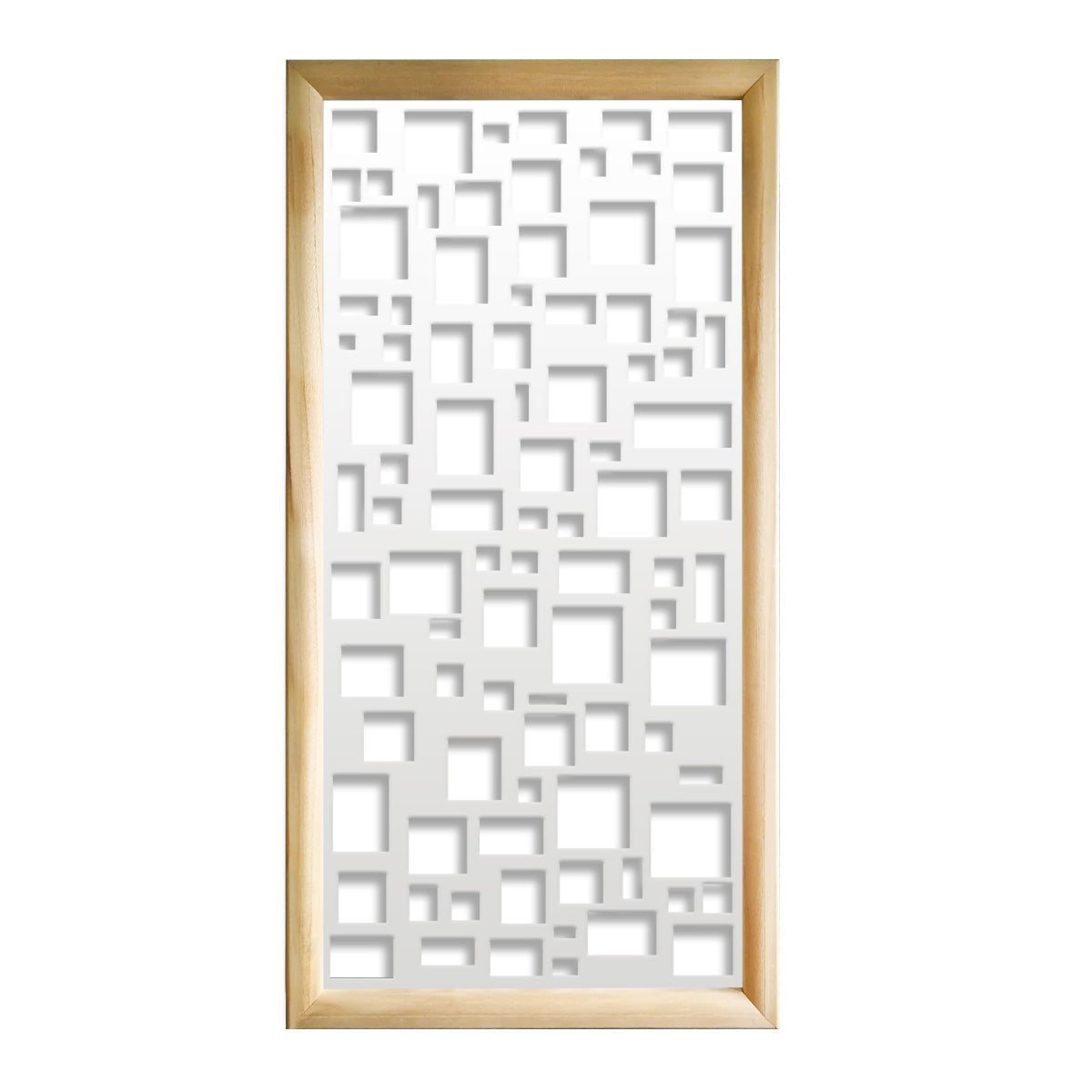 RANDOM - Moduli Decorativi in Legno e PVC Misura: 47x94 cm, Colore: bianco