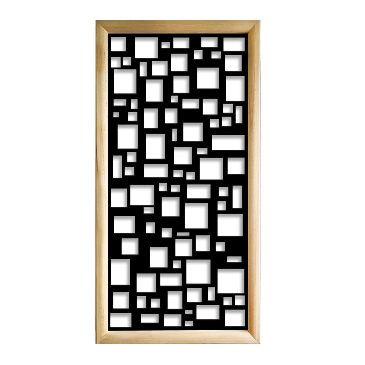 RANDOM - Moduli Decorativi in Legno e PVC Colore: nero, Misura: 73x148 cm