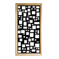 RANDOM - Moduli Decorativi in Legno e PVC Colore: nero, Misura: 73x148 cm