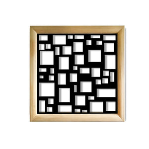 RANDOM - Moduli Decorativi in Legno e PVC Colore: nero, Misura: 48x48 cm