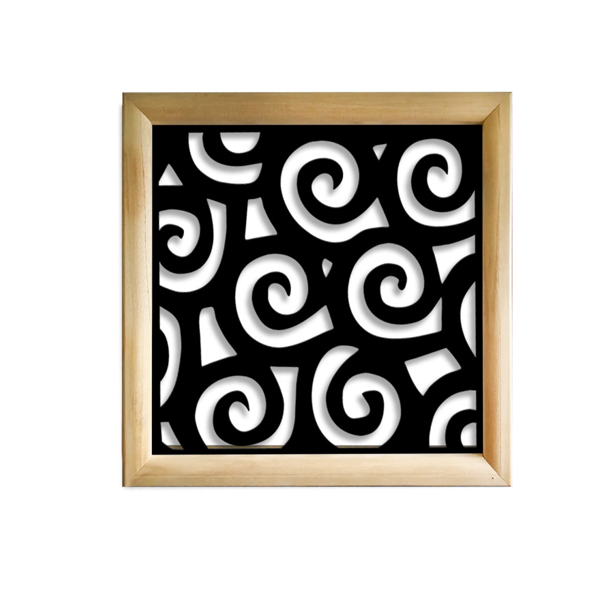 RICCI - Moduli Decorativi in Legno e PVC Colore: nero, Misura: 73x73 cm