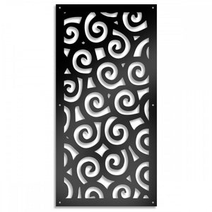 RICCI - Pannello Quadro arredo PVC traforato - PARASOLE Colore: nero, Misura: 47x94 cm