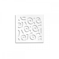 RICCI - Pannello Quadro arredo PVC traforato - PARASOLE Misura: 98x98 cm, Colore: bianco