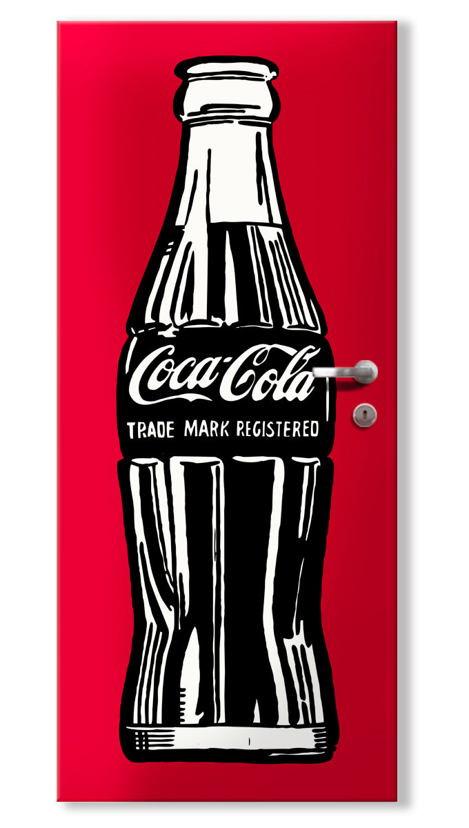 Rivestimento adesivo per porte interne - Coca Cola Misura: 75x215 cm