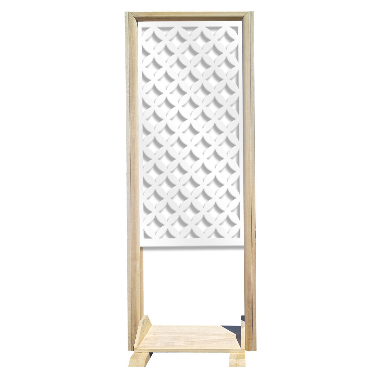 ROMBI - Separè - Paravento modulabile - 70x190cm - in Legno e PVC Colore: bianco