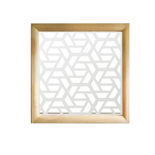 ROMBO - Moduli Decorativi in Legno e PVC Misura: 48x48 cm, Colore: bianco