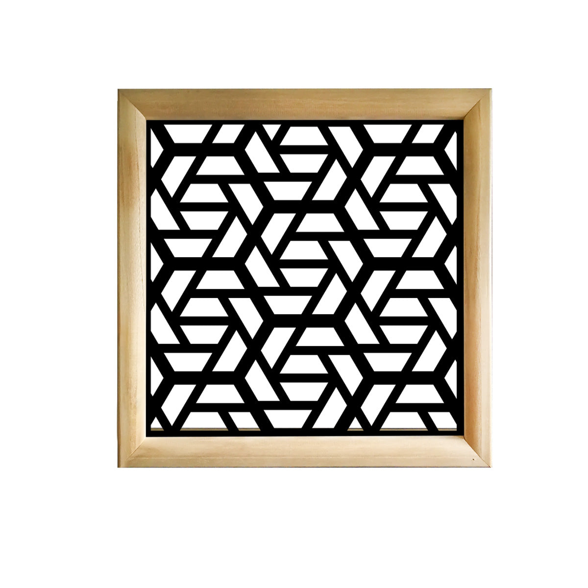 ROMBO - Moduli Decorativi in Legno e PVC Colore: nero, Misura: 98x98 cm