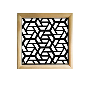 ROMBO - Moduli Decorativi in Legno e PVC Colore: nero, Misura: 98x98 cm