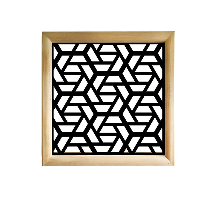 ROMBO - Moduli Decorativi in Legno e PVC Colore: nero, Misura: 73x73 cm