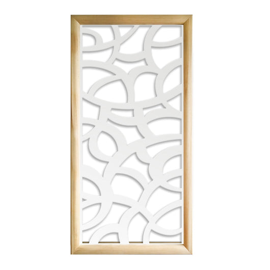 ROOTS - Moduli Decorativi in Legno e PVC Misura: 73x148 cm, Colore: bianco