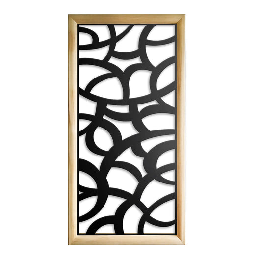 ROOTS - Moduli Decorativi in Legno e PVC Misura: 73x148 cm, Colore: nero