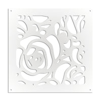 ROSES - Pannello in PVC traforato - Parasole Colore: bianco, Misura: 98x98 cm