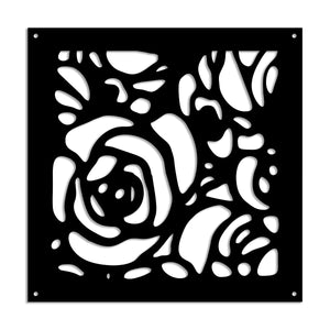 ROSES - Pannello in PVC traforato - Parasole Colore: nero, Misura: 73x73 cm