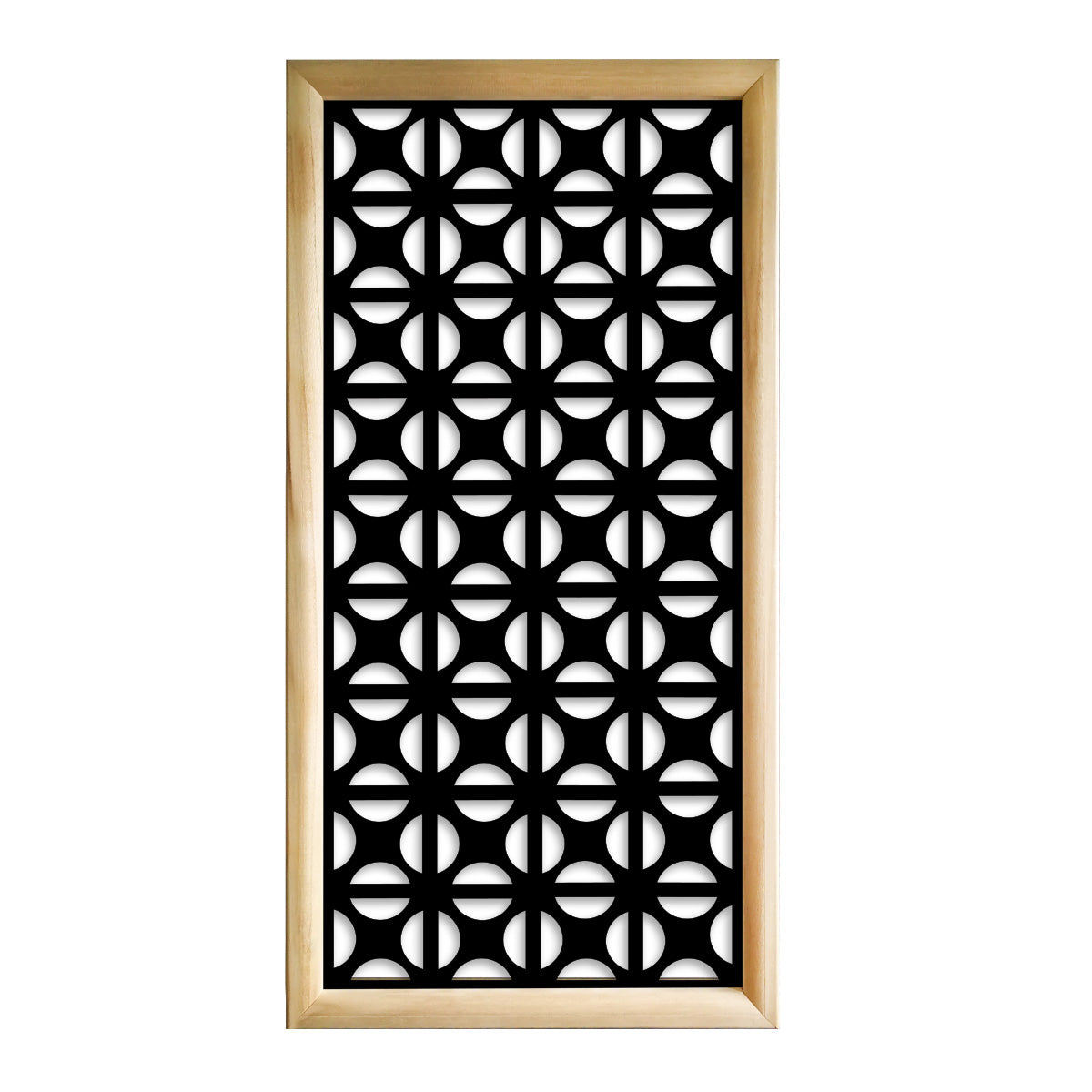 ROUNDCROSS - Moduli Decorativi in Legno e PVC Colore: nero, Misura: 47x94 cm