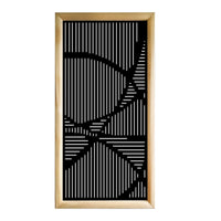 ROUTE - Moduli Decorativi in Legno e PVC Colore: nero, Misura: 47x94 cm