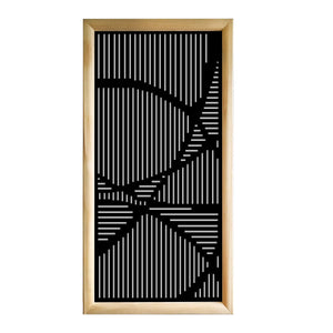 ROUTE - Moduli Decorativi in Legno e PVC Colore: nero, Misura: 47x94 cm