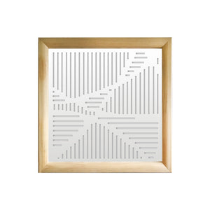 ROUTE - Moduli Decorativi in Legno e PVC Misura: 48x48 cm, Colore: bianco