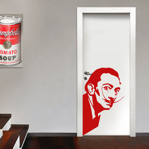 SALVADOR DALI' - Adesivo murale wall sticker in vinile 55x88 cm Colore: Rosso