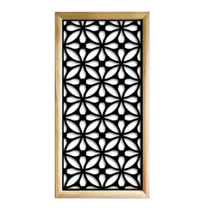 SAMURA - Moduli Decorativi in Legno e PVC Colore: nero, Misura: 73x148 cm