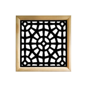 SANPIETRINI - Moduli Decorativi in Legno e PVC Misura: 98x98 cm, Colore: nero