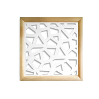 SEGMENTI - Moduli Decorativi in Legno e PVC Colore: bianco, Misura: 98x98 cm