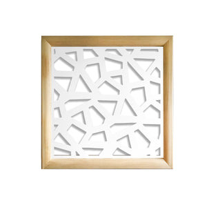 SEGMENTI - Moduli Decorativi in Legno e PVC Colore: bianco, Misura: 98x98 cm