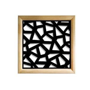 SEGMENTI - Moduli Decorativi in Legno e PVC Colore: nero, Misura: 73x73 cm