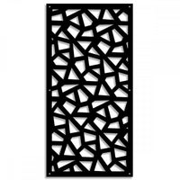 SEGMENTI - Pannello in PVC traforato - Parasole Misura: 73x148 cm, Colore: nero