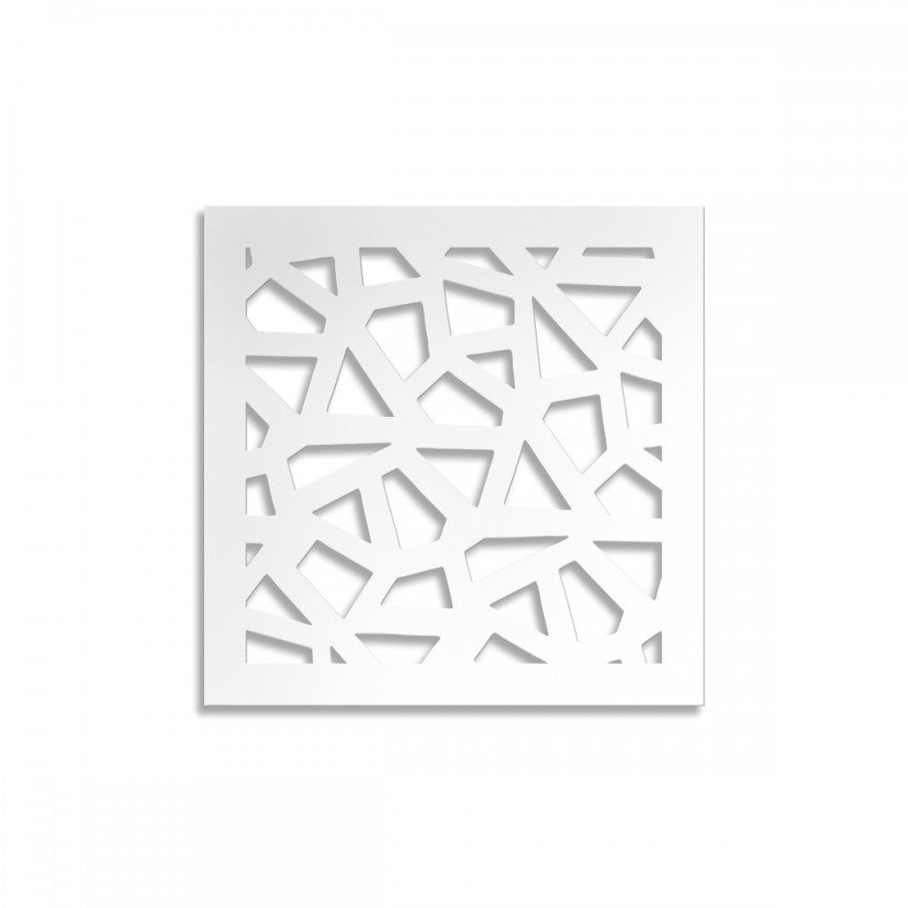 SEGMENTI - Pannello in PVC traforato - Parasole Misura: 48x48 cm, Colore: bianco