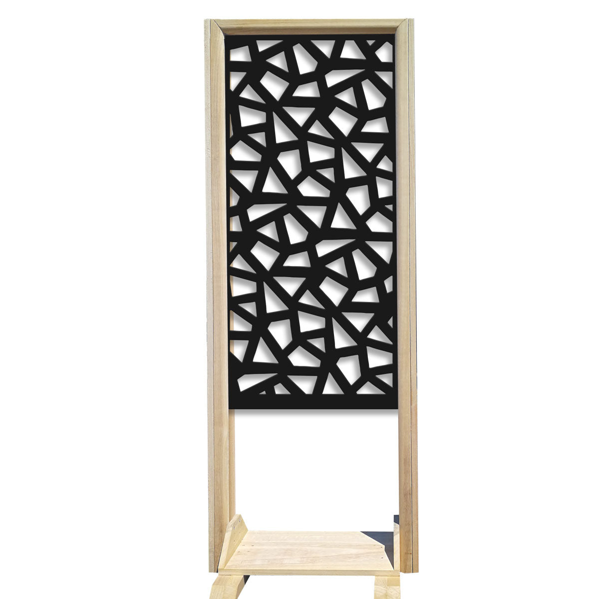 SEGMENTI - Separè - Paravento modulabile - 70x190cm - in Legno e PVC Colore: nero