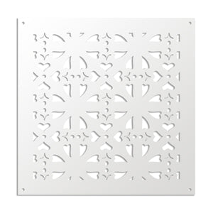 SHAPE - Pannello in PVC traforato - Parasole Misura: 98x98 cm, Colore: bianco