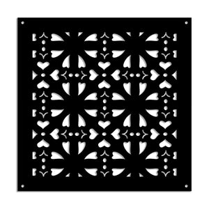 SHAPE - Pannello in PVC traforato - Parasole Misura: 98x98 cm, Colore: nero