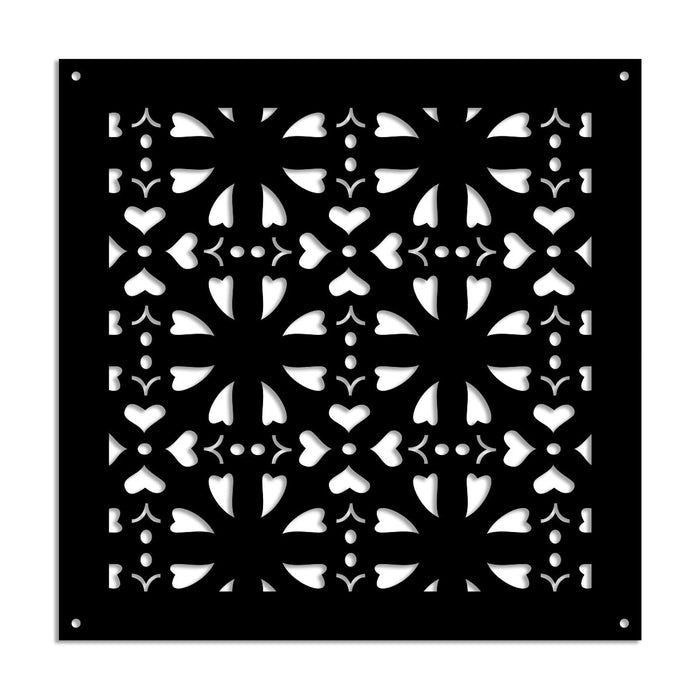 SHAPE - Pannello in PVC traforato - Parasole Misura: 98x98 cm, Colore: nero