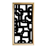 SMART - Moduli Decorativi in Legno e PVC Misura: 73x148 cm, Colore: nero