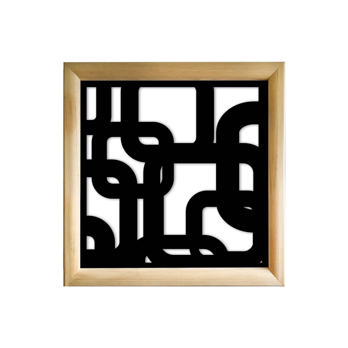 SMART - Moduli Decorativi in Legno e PVC Misura: 98x98 cm, Colore: nero