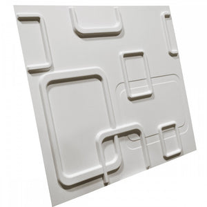 SMART Bianco - Pannello Parete In PVC A Rilievo 3D - 50cmX50cm - 1 Pz