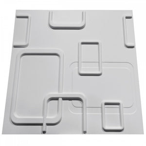 SMART Bianco - Pannello Parete In PVC A Rilievo 3D - 50cmX50cm - 1 Pz