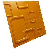 SMART giallo-metal-opaco - Pannello parete in PVC a rilievo 3D - 50cmX50cm - 1 Pz