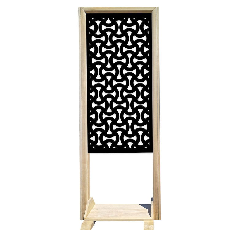 SNAKE - Separè - Paravento modulabile - 70x190cm - in Legno e PVC Colore: nero