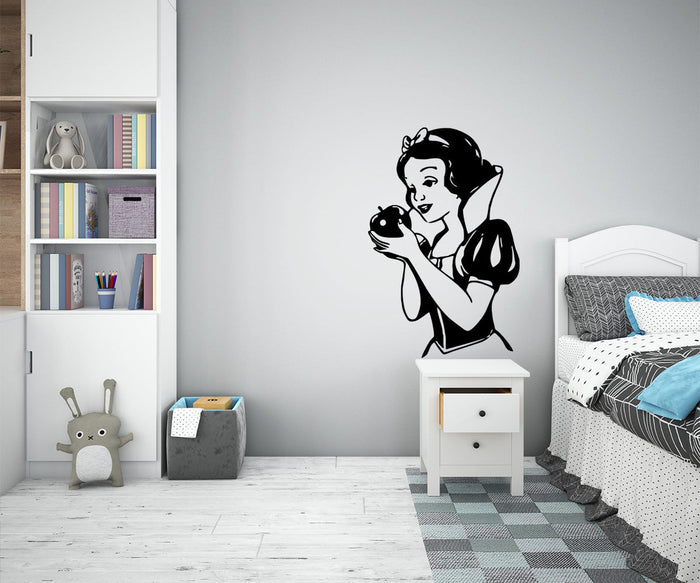 SNOW WHITE - Adesivo murale wall sticker in vinile 55x85 cm Colore: nero