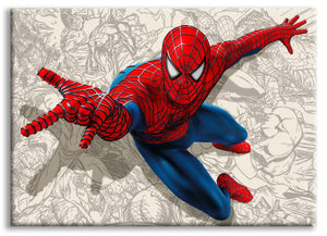 SPIDERMAN - Fumetto - Quadro Canvas su telaio in legno Misura: 140x100 cm