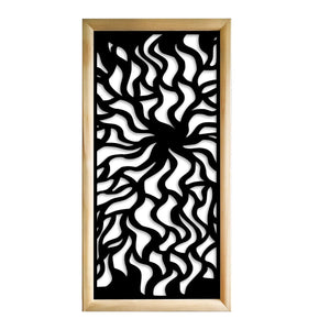 SPLASH - Moduli Decorativi in Legno e PVC Misura: 73x148 cm, Colore: nero